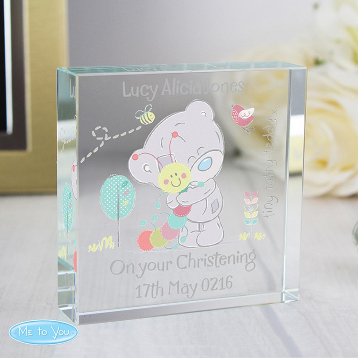 Personalised Tiny Tatty Teddy Cuddle Bug Large Crystal Token Extra Image 1